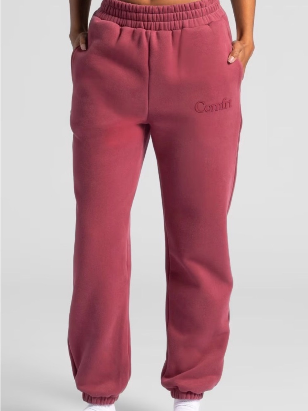 Comfrt Minimalist Sweatpants in Berry Size XL